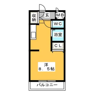 アバンダント鹿谷【4階】の間取り