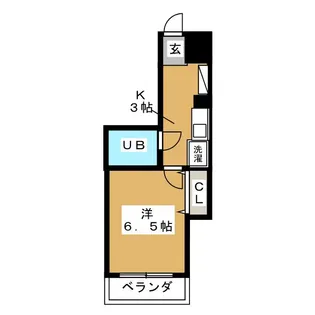 カームコート鳴島【2階】の間取り