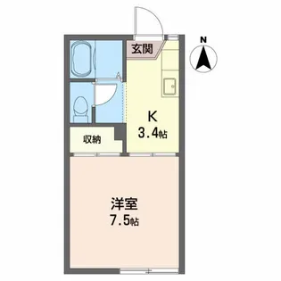 グリーンピース【1階】の間取り