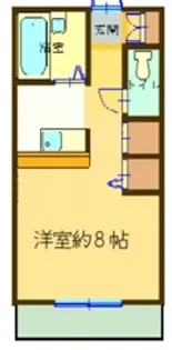 レジデンス殿川【1階】の間取り