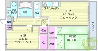 メルベイユ柳生【3階】の間取り