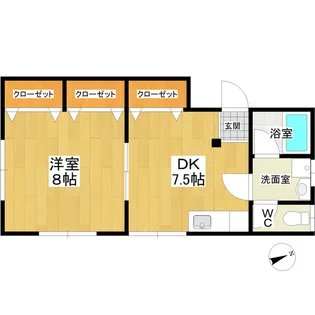 真鍋松安アパート【1階】の間取り