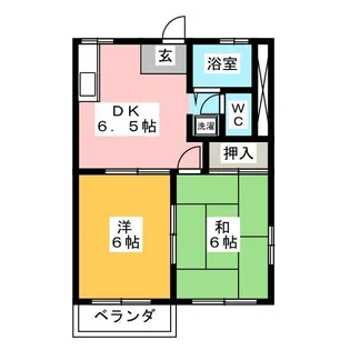 なにわハイツ B【2階】の間取り