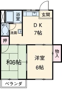 コーポ宮田B【2階】の間取り