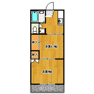 ハイツグリーンエイト【2階】の間取り
