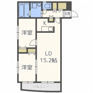 ラ・ヴィッサ宮の沢【4階】の間取り