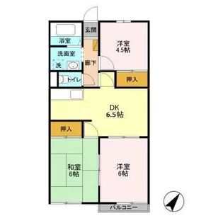 クレール今井【1階】の間取り