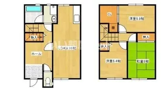 フジパレス忠岡B棟の間取り