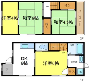 大阪府大阪市平野区喜連西2【一戸建】の間取り