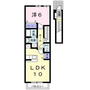 岡山県岡山市北区伊島町3【アパート】の間取り