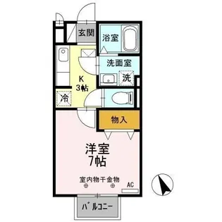 サンシティスズイE【1階】の間取り