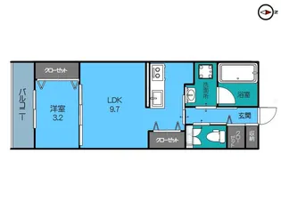 ガーデンシティ三和町【3階】の間取り