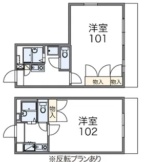 レオパレスさくら【2階】の間取り