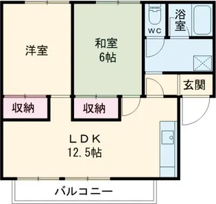 サニーヒルズ鳴丘 B棟【2階】の間取り