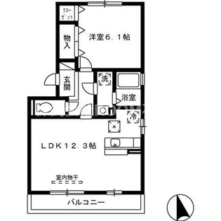 N’s BLANC A棟【1階】の間取り