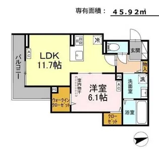 セレスティア祖師谷【2階】の間取り