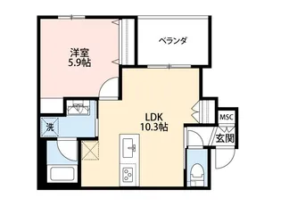 クラリス【4階】の間取り