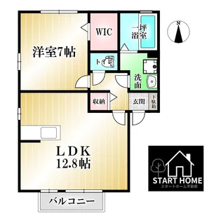 1LDKの間取り画像