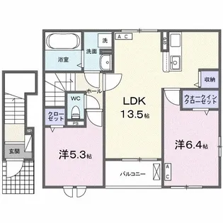 カーサ ソレアーダ【2階】の間取り