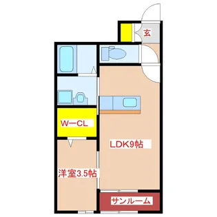 漣【1階】の間取り