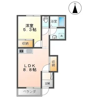ピースフル【1階】の間取り