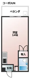 コーポJUN【4階】の間取り