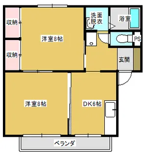 山形県米沢市春日1【アパート】の間取り