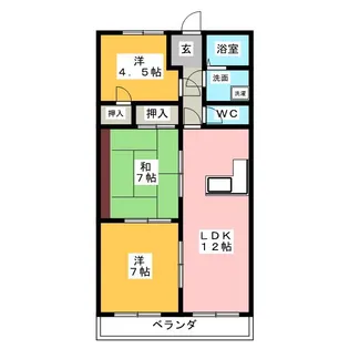 グリーンコーポ清水【3階】の間取り