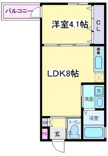大阪府大阪市住吉区千躰2【アパート】の間取り