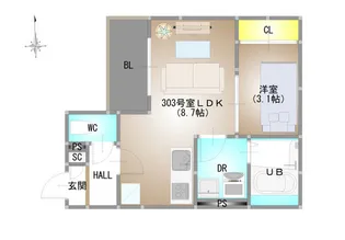 REGALEST 下伊福本町IV【3階】の間取り