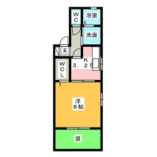 クレール トシ【1階】の間取り