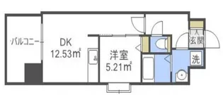 1DKの間取り画像