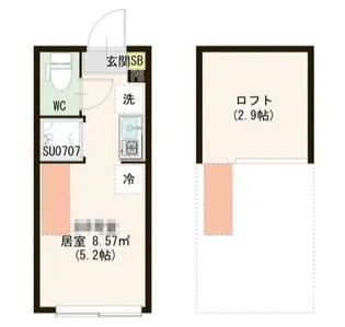 レジデンス・イン初台【2階】の間取り