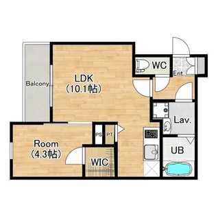 ジーメゾン妙興寺ルクシア(初期安)【3階】の間取り