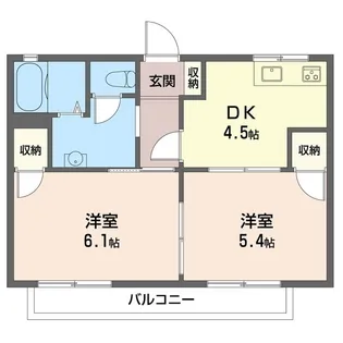ライトヒルズB【2階】の間取り