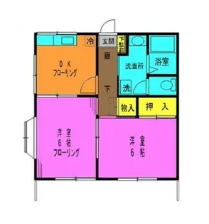 キャッスルコースト【1階】の間取り