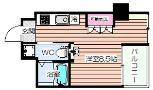 レオンコンフォート弁天町【8階】の間取り
