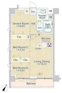 SASAZUKA TODAY【1階】の間取り