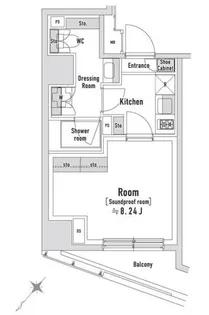 トラック八丁堀【4階】の間取り