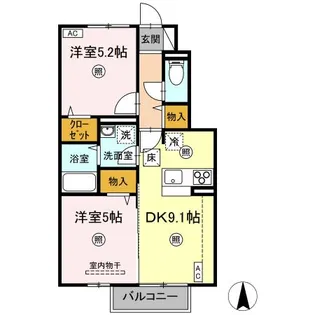 セジュールY A【1階】の間取り