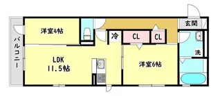 大阪府門真市下島町【アパート】の間取り
