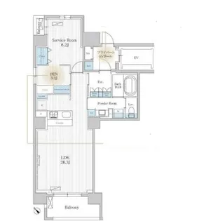 THE AKASAKA RESIDENCE S.O.A. -spir【8階】の間取り