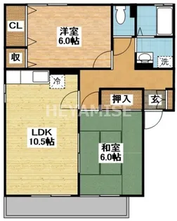 ロイヤルガーデン白岩A棟【2階】の間取り