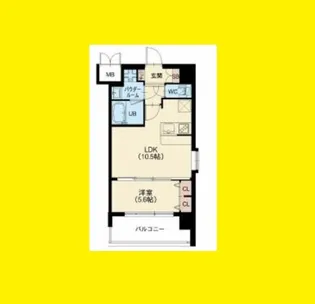 スプランディッド梅田北【4階】の間取り