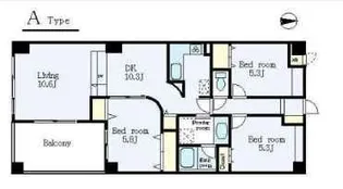 モンパルテ【5階】の間取り