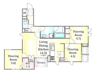 (仮称)下馬6丁目メゾン【1階】の間取り