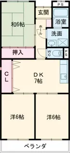 コーポサンライズ【2階】の間取り