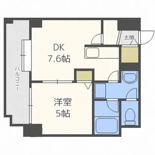 1DKの間取り画像