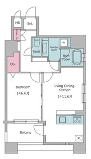 レジディア島津山【13階】の間取り