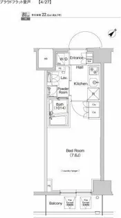 プラウドフラット登戸【5階】の間取り